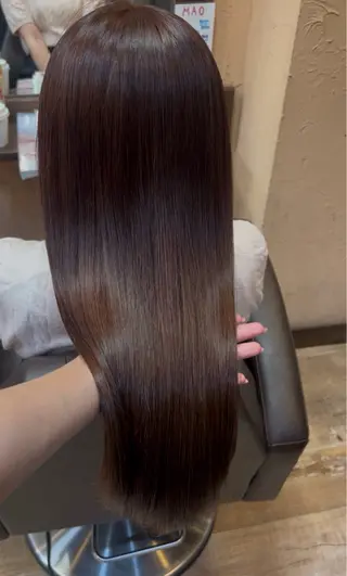 ロング 青木 舞佳のヘアスタイル