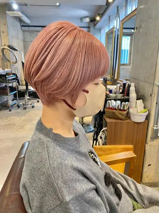ショート カラー 似合わせカラーパーマ 🌿kitin米川のヘアスタイル