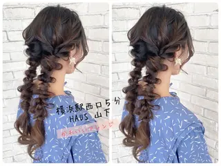 ロング 白髪ぼかしハイライト 着付けヘアアレンジのその他イメージ
