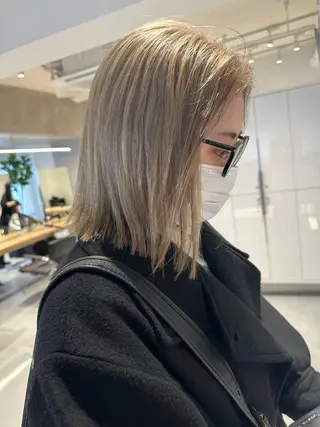 セミロング カラー ヘアアレンジ 垢抜け韓国風ヘア カラーMIKUのヘアスタイル