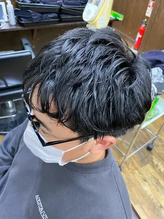 ショート パーマ メンズ アンククロス kyokaのヘアスタイル