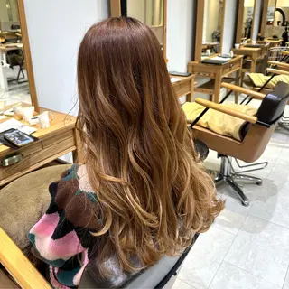 ロング 小西冬馬  髪質改善 縮毛矯正 艶カラーのヘアスタイル