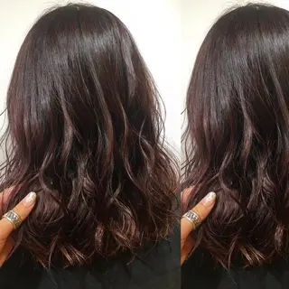 セミロング カラー box mico. mutsumiのヘアスタイル