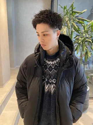 ショート パーマ 植村 篤嗣のヘアスタイル