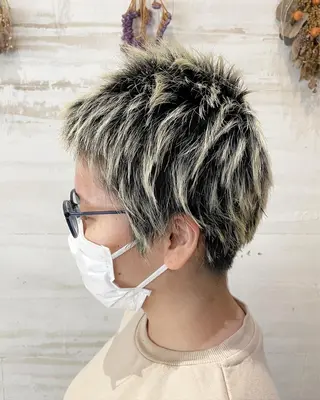 ショート カラー パーマ ヘアアレンジ メンズ キッズ シェアサロン〜糸ito〜所属・Hiro ヒロのヘアスタイル