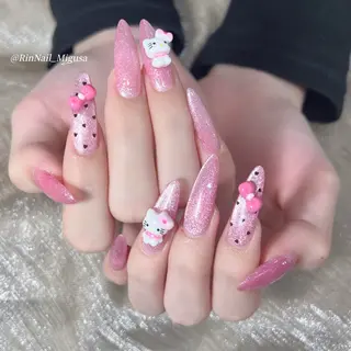 ロング RIN NAILS ᥫ᭡Migusaのネイルデザイン