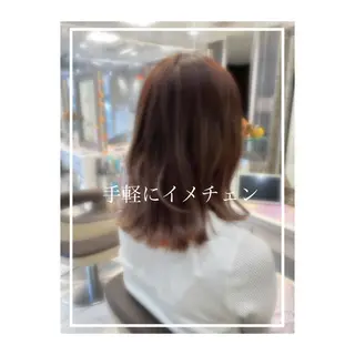 セミロング PLUSONE美容室所属・藤本 悠雅のヘアスタイル