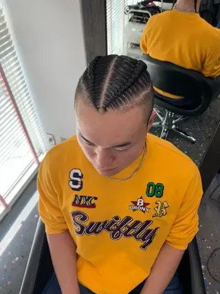 ヘアアレンジ メンズ Lehua   (レフア)所属・MEI/ブレイズ/ コーンロウ/茅ヶ崎のヘアスタイル