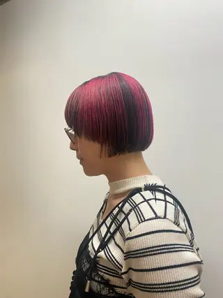 ショート カラー hair salon 束sok所属・ナホ/ハイトーン/ ショートカットモデルのヘアスタイル