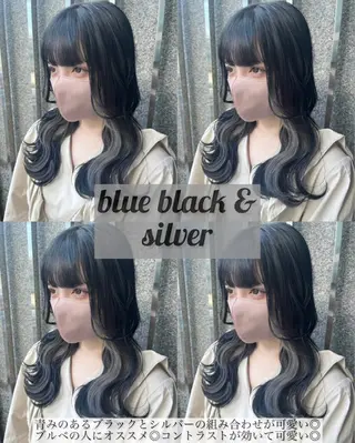 セミロング カラー 長谷川 湧のヘアスタイル