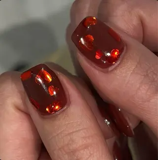 ネイル unwind ┊︎冬っぽネイル🧸のネイルデザイン