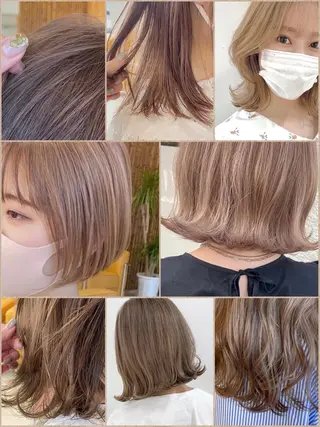 ミディアム カラー 🌼デザインカット✨ アズサ🌼のヘアスタイル