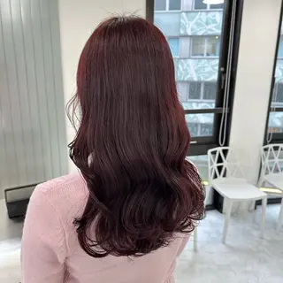 セミロング カラー ダブルカラー 韓国ヘアKYONのヘアスタイル
