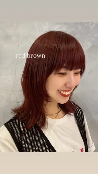 セミロング カラー 艶髪／トリートメント ⭐️KIRARI⭐️のヘアスタイル