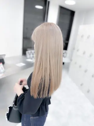 ロング カラー レイヤー/艶ベージュ /🎀Saki🎀のヘアスタイル