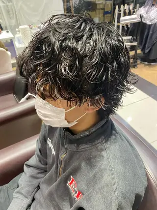 ショート パーマ メンズ 酸スト/フェザー パーマ/三谷海斗のヘアスタイル