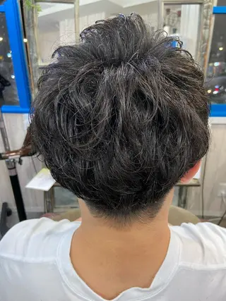 ショート パーマ メンズ カットパーマ✂️ 小坂田玲亜のヘアスタイル