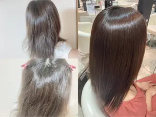 セミロング パーマ 根本 剛史のヘアスタイル