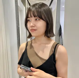 ミディアム カラー ベージュ🤎透明感 カラー🤎anriのヘアスタイル