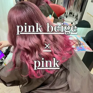 ロング カラー ブリーチ/暖色カラー 宮城陽日のヘアスタイル