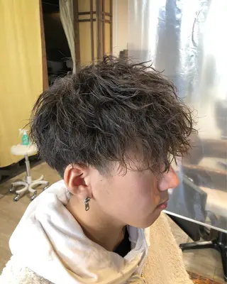 ショート パーマ メンズ メンズパーマ/ スパイキー/神田正紀のヘアスタイル