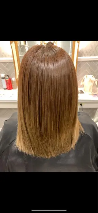 セミロング ケアカラー/縮毛矯正 /レイヤー/板垣光采のヘアスタイル