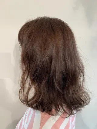 セミロング カラー パーマ ヘアアレンジ 加藤 綾華のヘアスタイル