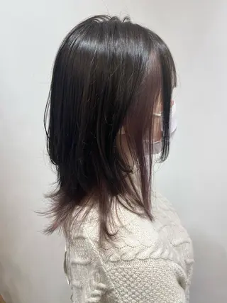 ミディアム カラー 🐺ウルフ/レイヤー 似合わせ‎🤍沙羅のヘアスタイル