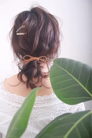 セミロング ヘアアレンジ 伊藤 裕貴のヘアスタイル