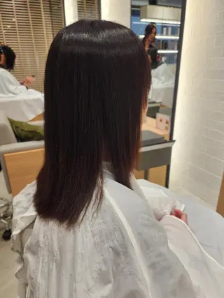 セミロング パーマ stair:case所属・💜艶髪カラー💜 🎶富川美希🎶のヘアスタイル
