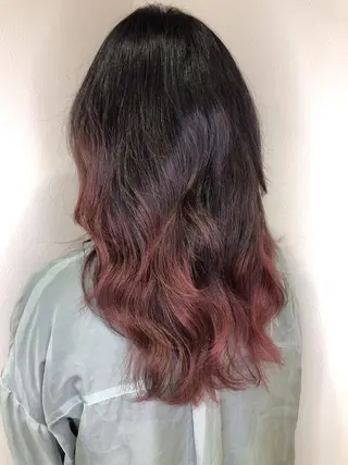 セミロング カラー 新宿髪質改善レイヤー カット内田智大のヘアスタイル