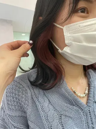 カラー kana/ ブリーチ/暖色のヘアスタイル