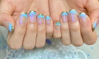 ショート カラー ネイル ネイルサロン リリーブランシュ所属・森 瑞紀のネイルデザイン