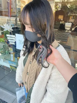 ミディアム カラー ヘアアレンジ HAIRSALONLOOP所属・川上 麻梨阿のヘアスタイル