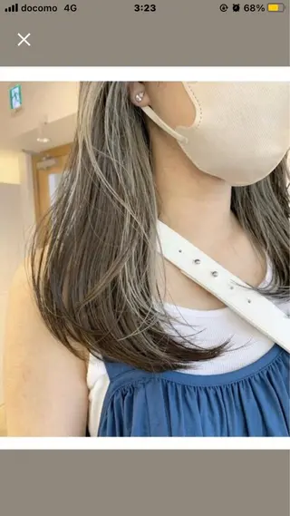 ミディアム 艶カラー3850 まいのヘアスタイル