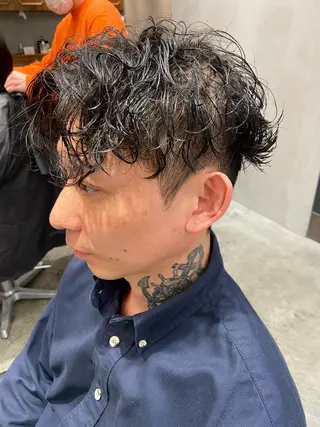 ショート パーマ メンズ FM【エフエム】HAVANA所属・💈圧倒的メンズ特化 明大前美容師💈のヘアスタイル