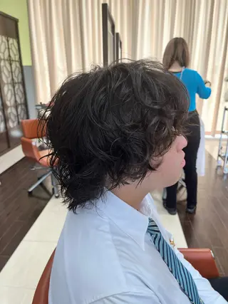 ショート パーマ メンズ AROH men's cut&men's perm 船橋店所属・🧊メンズ特化🧊 高木航希のヘアスタイル