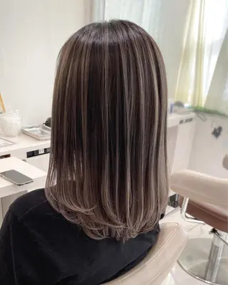 ミディアム カラー 山崎俊輔/髪質改善 /バレイヤージュのヘアスタイル