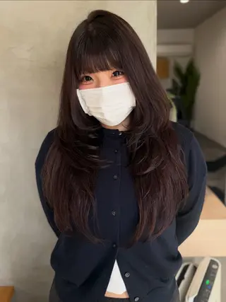 ロング カラー 88 hair design所属・🫧ハルカ🫧 韓国レイヤーのヘアスタイル