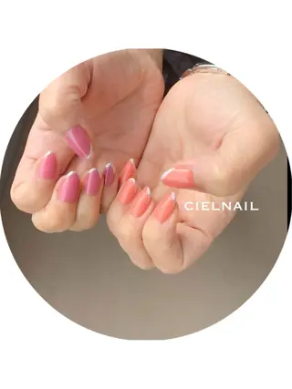 セミロング cielnail 祇園のネイルデザイン
