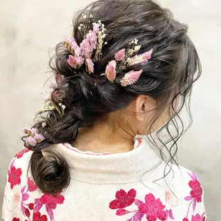 セミロング まつパ・ヘアセット ♡Chinami♡のマツエク・マツパデザイン