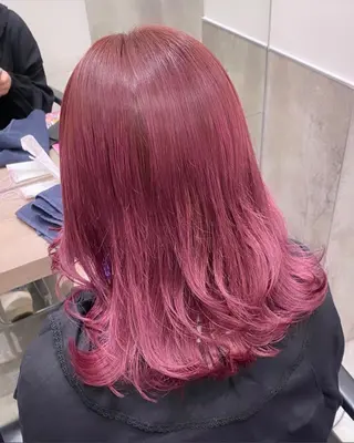 セミロング カラー 💗ガーリーヘア🎀 saki💗のヘアスタイル