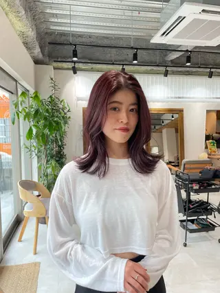 セミロング カラー 🍐透明感カラー🍐 レイヤーカットのヘアスタイル