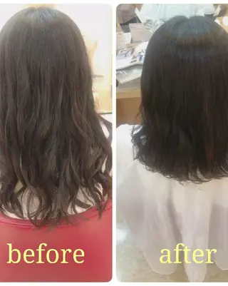 セミロング パーマ EMANON名古屋所属・美谷添（ミヤゾエ） まどか大人ヘアサロンのヘアスタイル