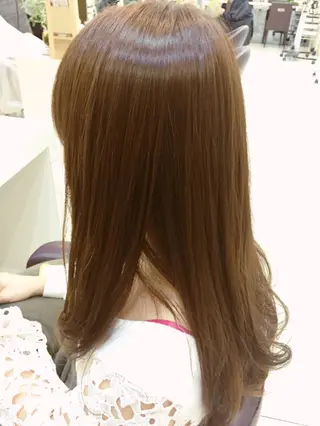 ミディアム セミロング ロング カラー 中村 卓也のヘアスタイル