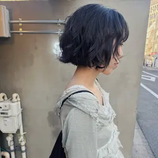 ショート パーマ ヘアアレンジ stand所属・ニュアンスヘア🌔 nanakoのヘアスタイル