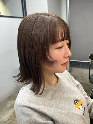 ミディアム カラー ROCCOeast Rukaのヘアスタイル