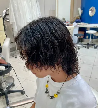 ショート パーマ メンズ 髪質改善 カミムラのヘアスタイル