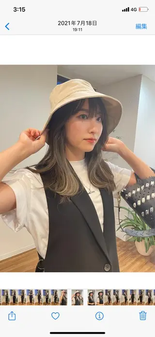 セミロング 古沢 新のヘアスタイル