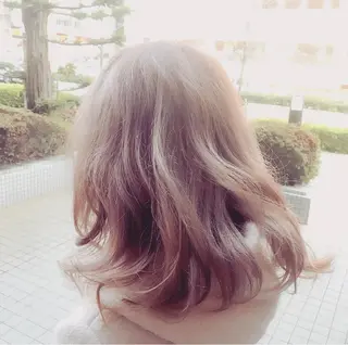 ミディアム カラー 透明感韓国ヘア♡ みつきのヘアスタイル